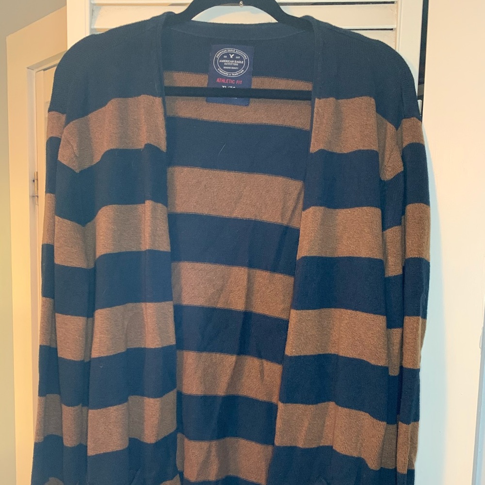 American Eagle stripe cardigan